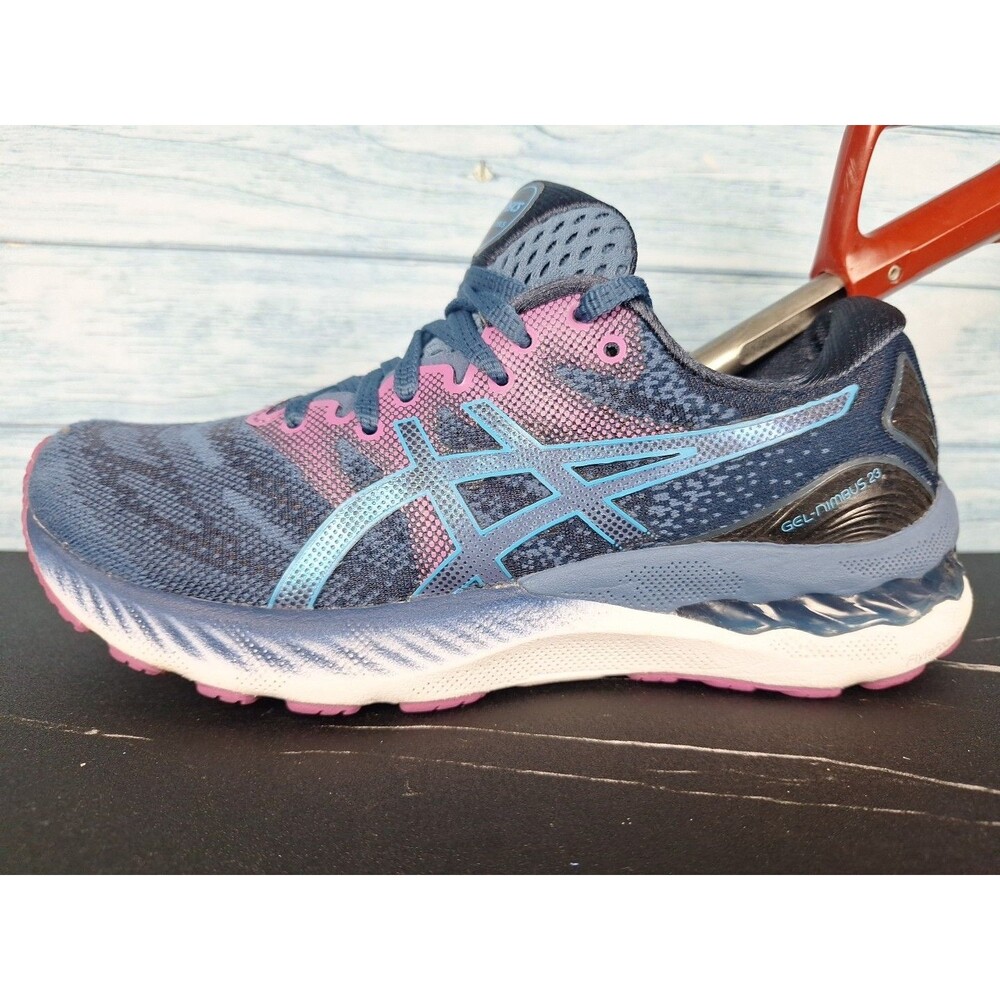 ASICS Gel-Nimbus 23 Women's Running Shoes Blue Purple Pink Sz 6.5